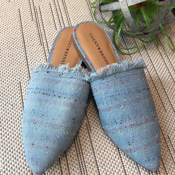 denim mules shoes